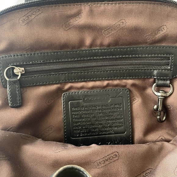 COACH VINTAGE NYLON/ LEATHER BACKPACK - Picture 6 of 11